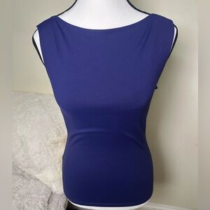 Elegant Sleeveless Blue tank top